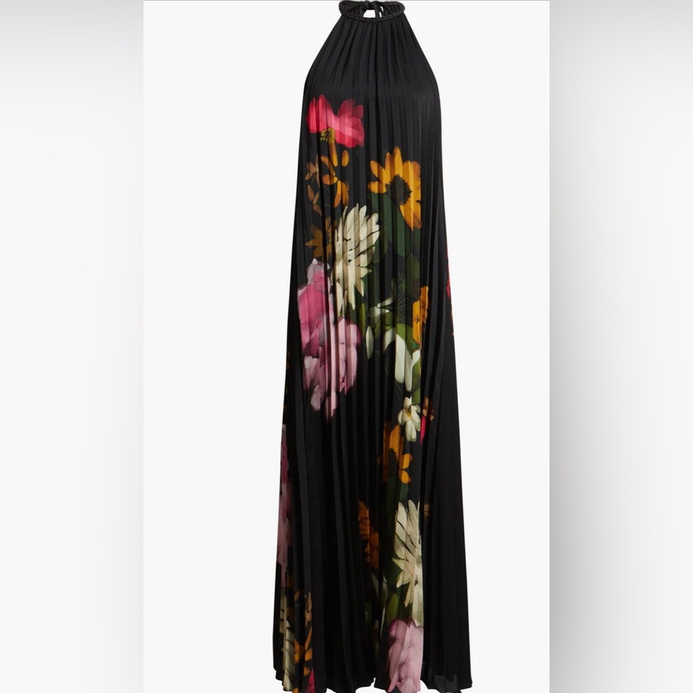 KOBI HALPERIN Leona Printed Maxi - Black Maxi Dress with Floral Design - Picture 13 of 14